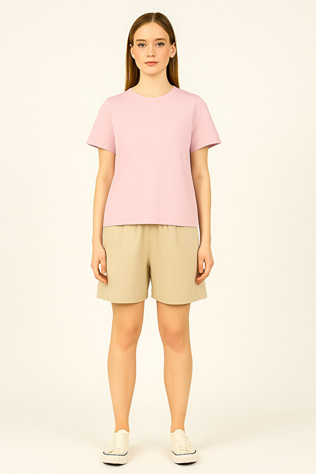 Women's Plain T-Shirt – Medium Fabric, Suitable for Daily Wear, Comfort Fit