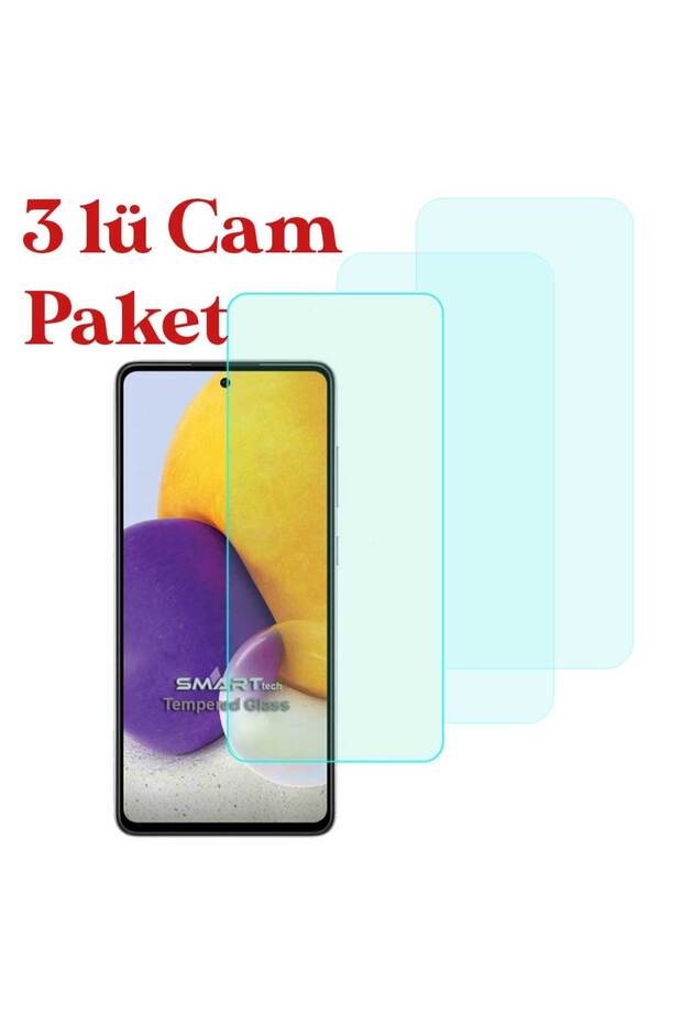 مجموعة من 3 واقيات شاشة زجاجية مقسّاة غير قابلة للكسر متوافقة مع هاتف Samsung Galaxy A52 / A72