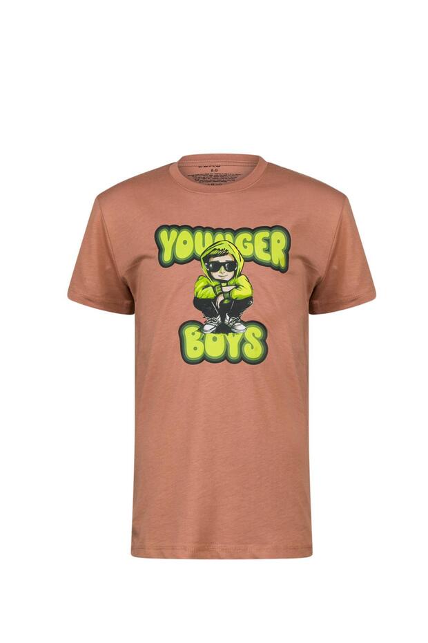 Aja Kids Printed T-Shirt Brown 214