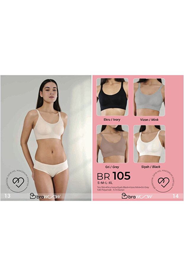 New Pearl 105 No Underwire Seamless Invisible Ghost Laser Cut Bra with Removable Pads His Series