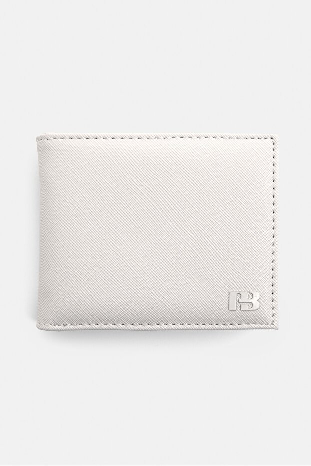 Beyaz kumaş cüzdan - 1