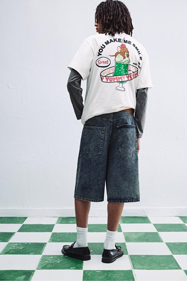 Beyaz Tom ve Jerry tişört - 1