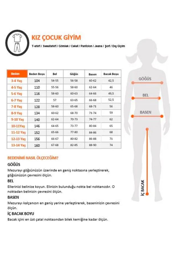 KOPYA - Açık Mavi Kız Çucuk %100 Pamuk Regular/Normal Kalıp Cepli Denim Şort 3-14 YAŞ - 3