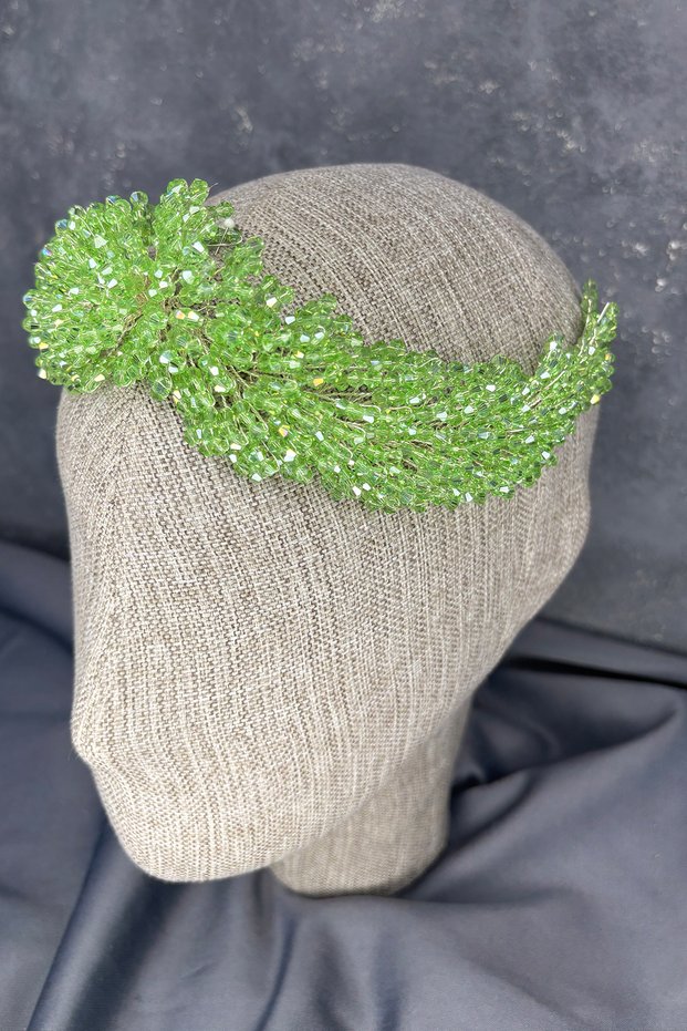 Diamira Sparkling Romantic Stone Bridal Accessory Lemon Green