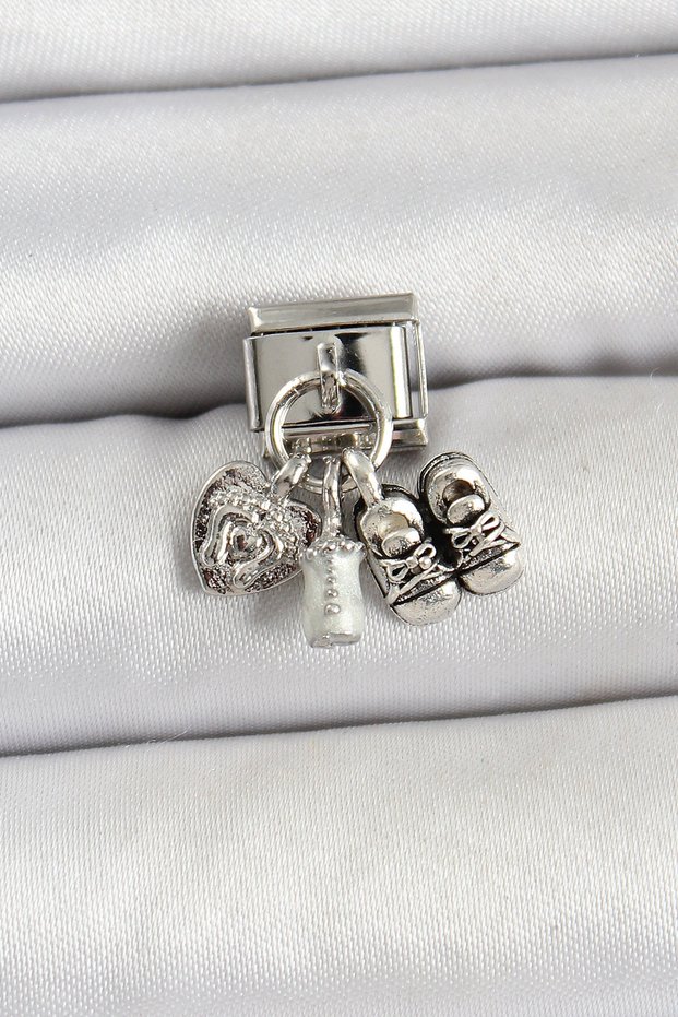 316L Steel Silver Color Baby Concept Nomination Charm