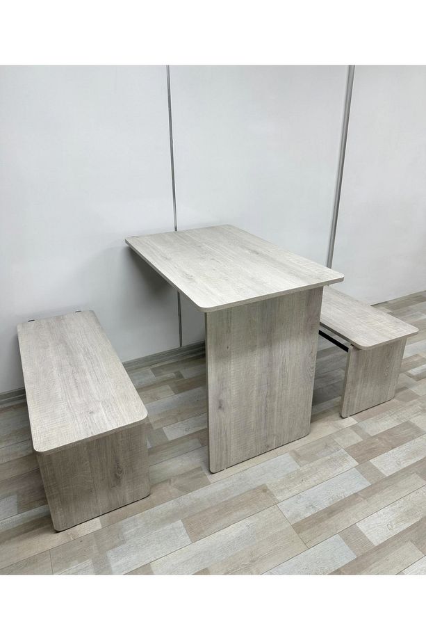 Duvara Monte MDF TABLA Katlanabilir Dekoratif 2 Tabureli Pratik Yemek Mutfak Balkon Masası - 5