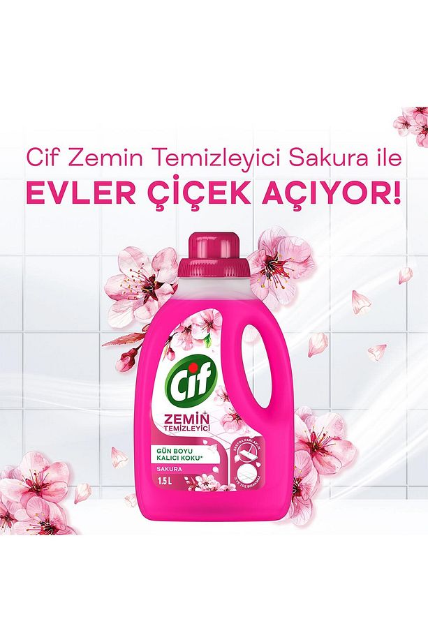 Ultra Sprey Sakura Parfümlü 1025 ml x1 + Cif Krem Sakura Parfümlü 750 ml x1 + Cif GPC Sakura x1 - 7