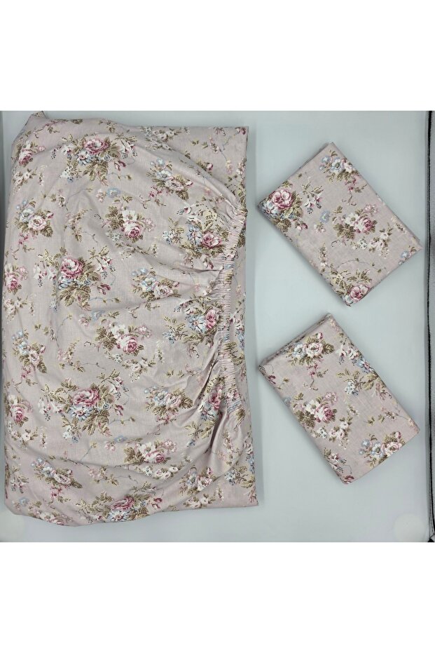 100% Cotton Fabric Fitted Sheet+Pillowcase Corner Depth 28-30 CM Soft Fabric New Season