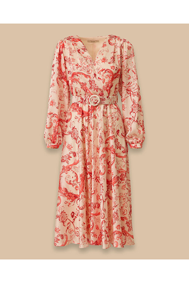 Seçil Desenli Elbise - 6