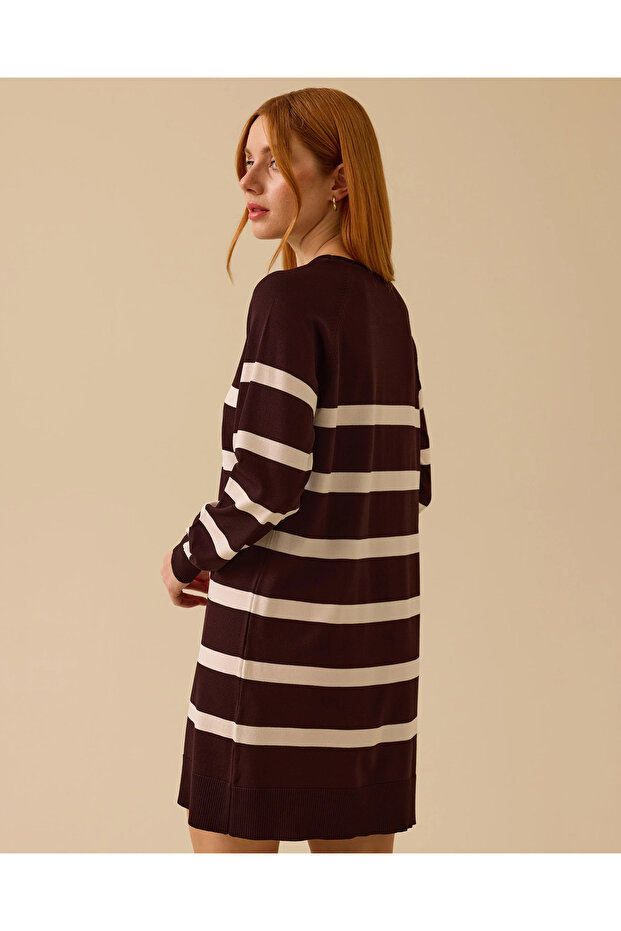Çizgili Triko Tunik - 6