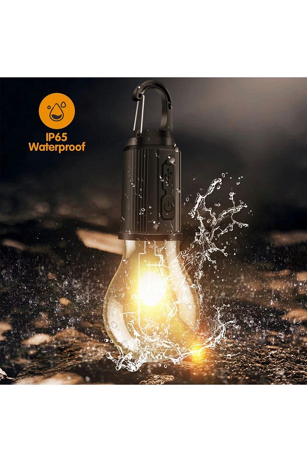 Taşınabilir Usb Şarjlı Kamp Bahçe Led Ampül Lambası Askılı Kırılmaz Led Işık Işıldak 1 Adet - 8