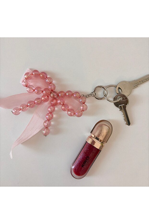 Pinkue Glass Bubble Cam Bead Charm / سلسلة المفاتيح / إكسسوار