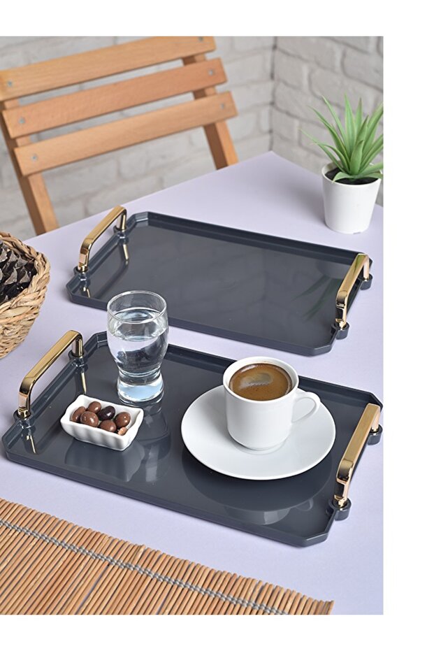 2-Piece Acrylic Coffee Serving Tray
