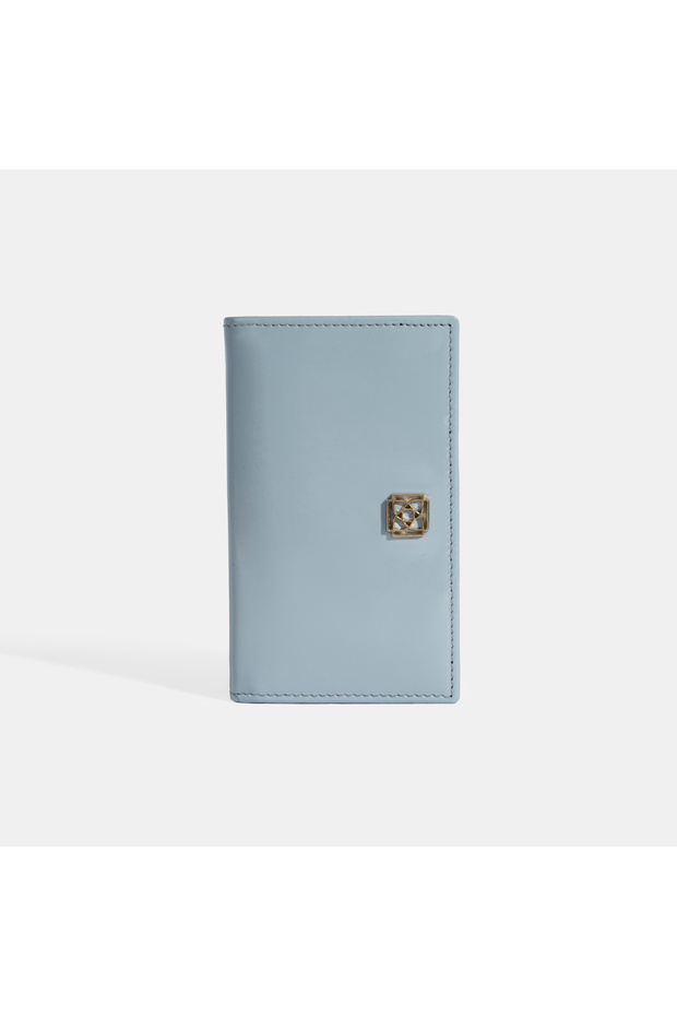 Kadın Mavi Deri Cüzdan - 2