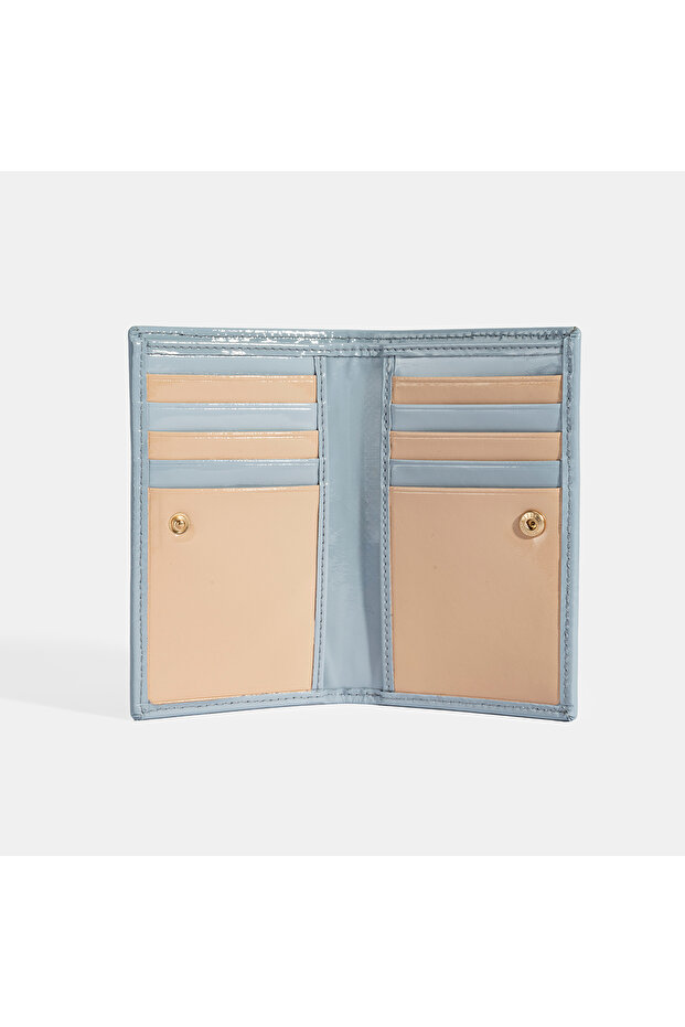 Kadın Mavi Deri Cüzdan - 5