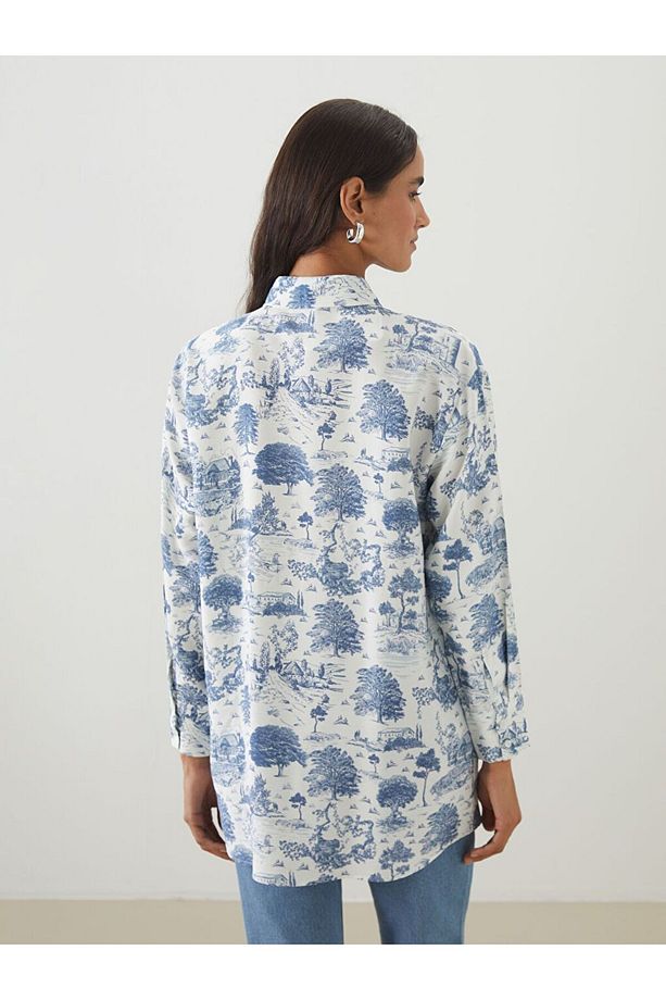 LCW Modest Desenli Modal Karışımlı Kadın Gömlek Tunik - 4
