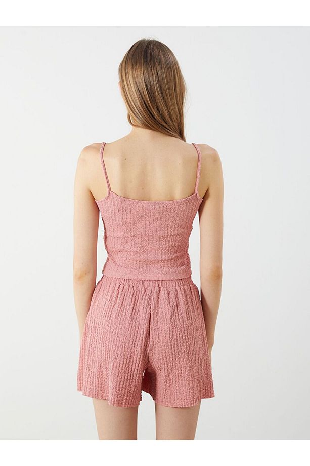 LCW Vision U Yaka Dokulu Askılı Crop - 4