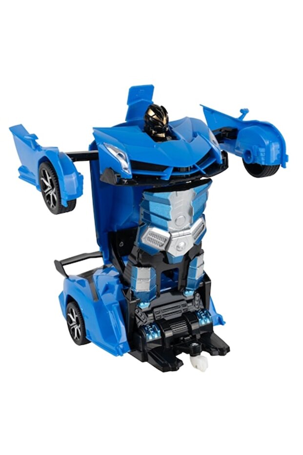 Transformers Toy, Auto Robot Remote-Controlled Car-to-Robot with Lights, Scale 1:18, Indiggo, 3 year - 1