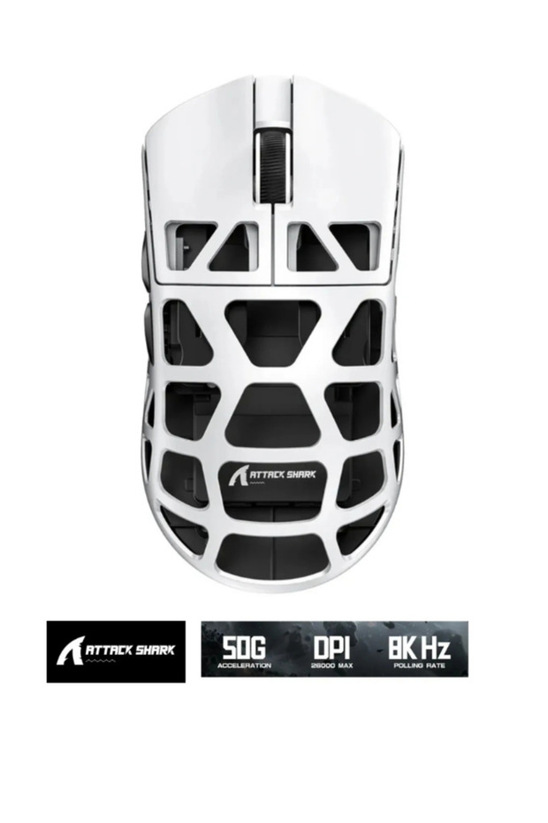 Gaming Oyuncu Mouse Pro Magnezyum Alaşımlı 8Khz Ultra Hız Tepki 26.000DPI Attack Shark R3 - 1