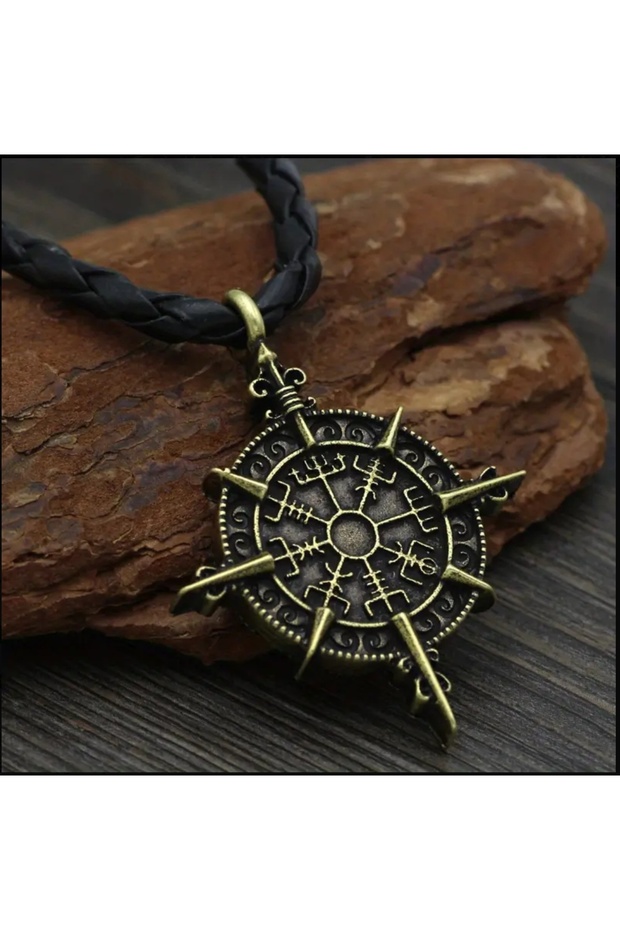 YIWU Erkekler için Viking Pusula Kolye - 1