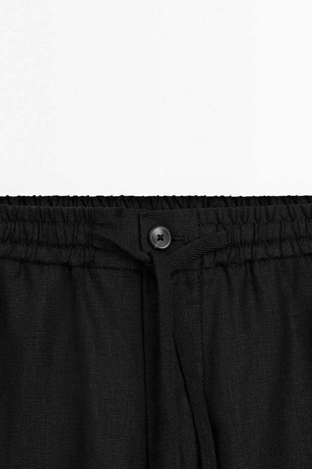 %100 keten jogger pantolon - 6