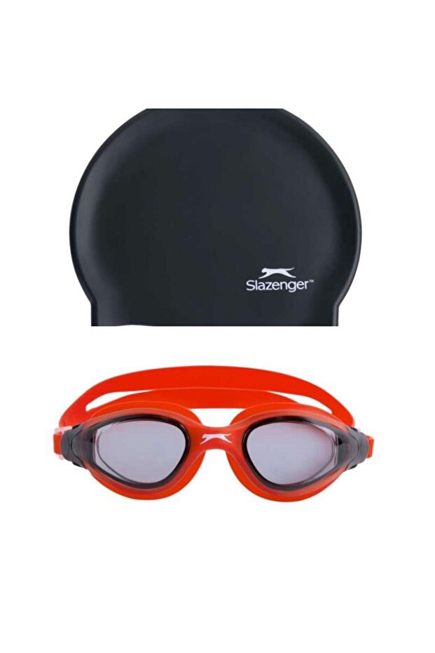 Adult Swimming Goggles Aero Gs26 Smokeredred+Bone