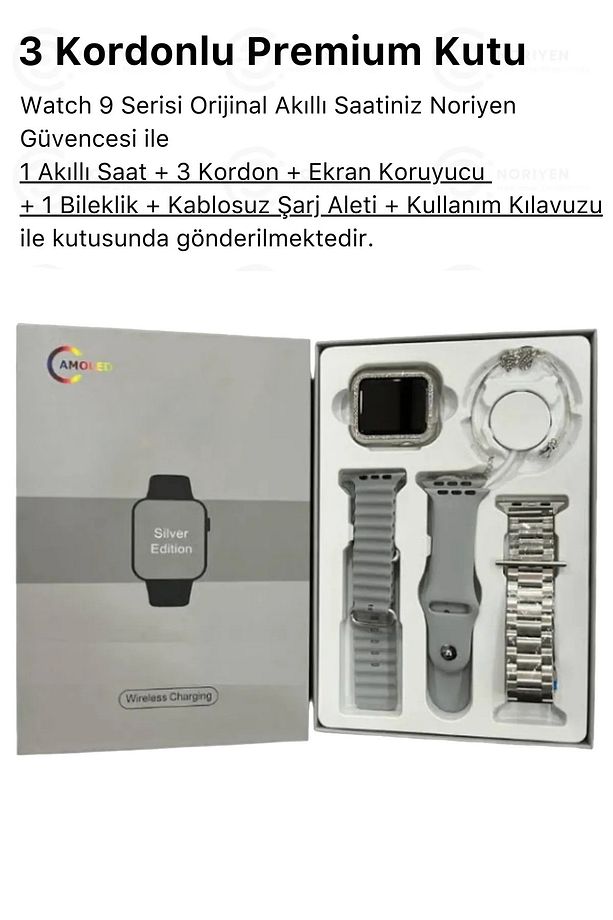 Kadın Akıllı Saat Rose Gold G 9 Mini Pluss 3 Kordon/Watch Kılıf/Bileklik/Charm Süs Hediyeli - 3