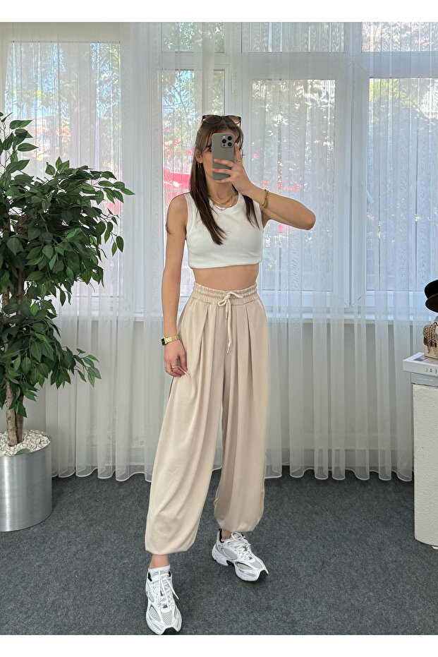 Tula Modal Taş Şalvar Pantolon - 5