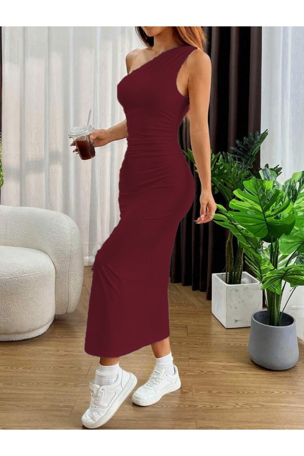 Karina Women's Shoulder and Slit Detail Comfortable Stylish Dress