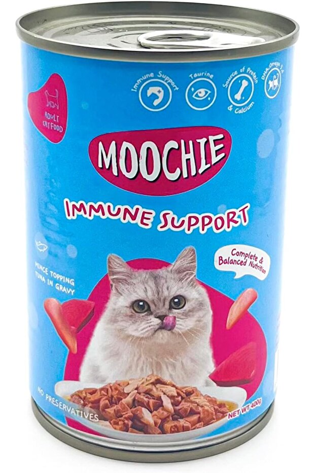 Moochie Mince With Tuna Cat Wet Food Can 400g Pack of 12