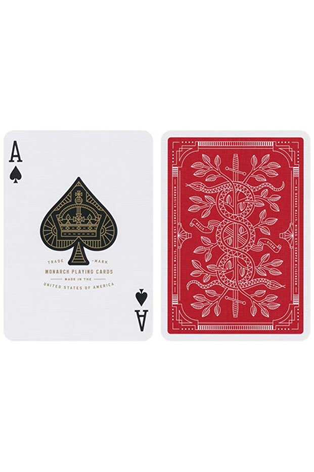 Monarchs Red Edition Oyun İskambil Kartı - Kırmızı - 2