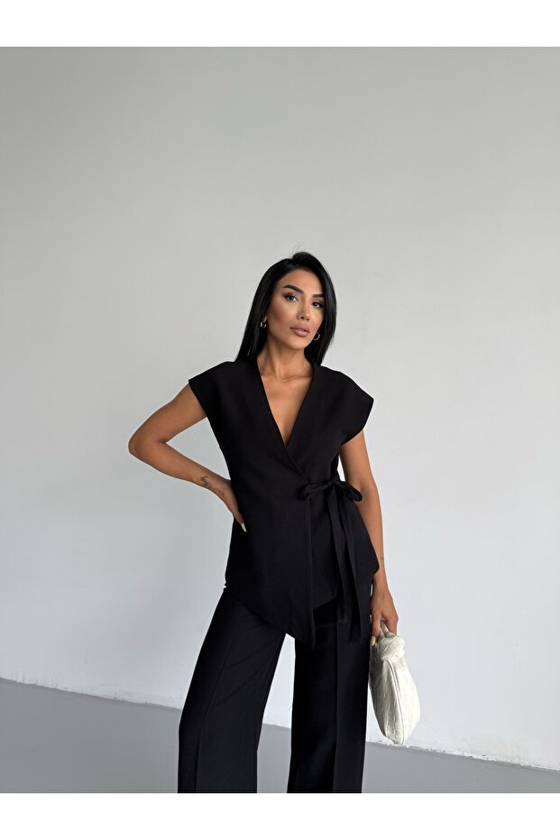 Set vestă de in - 4