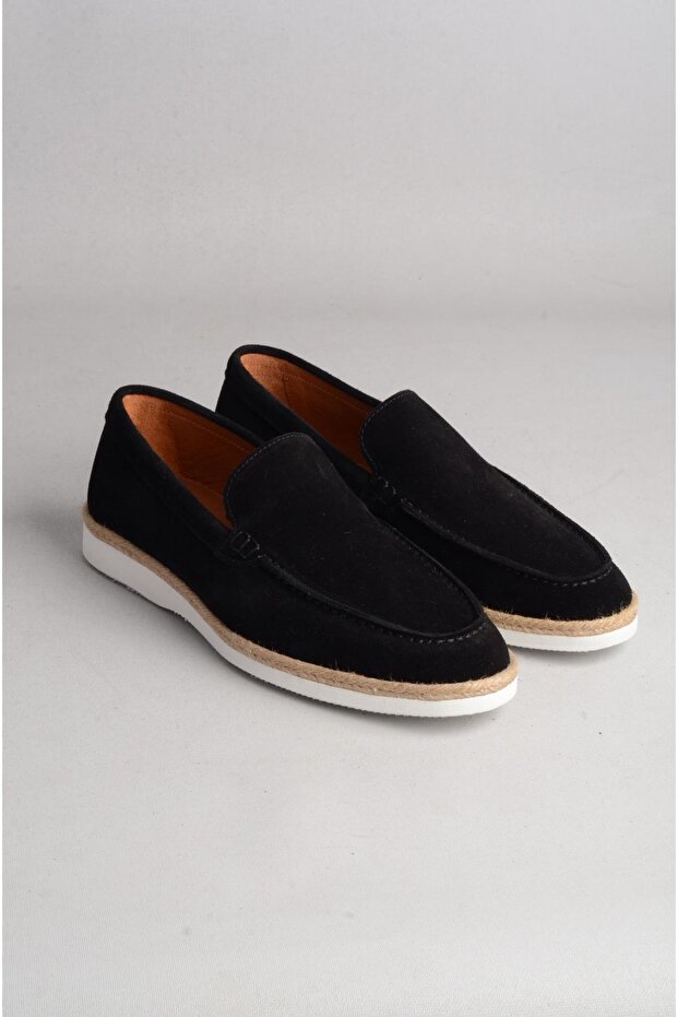 Select 3134 genuine leather casual men's shoes black suede