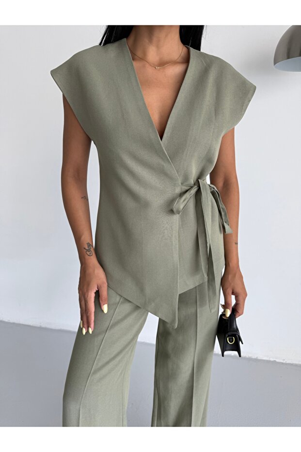 Set vestă de in - 8