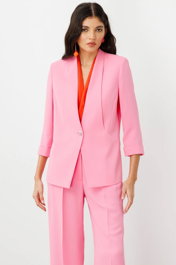 Tek Düğme Duble Kol Ceket - 3