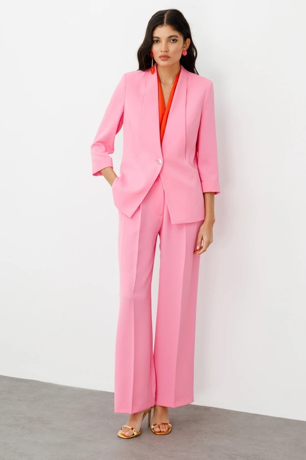 Tek Düğme Duble Kol Ceket - 4