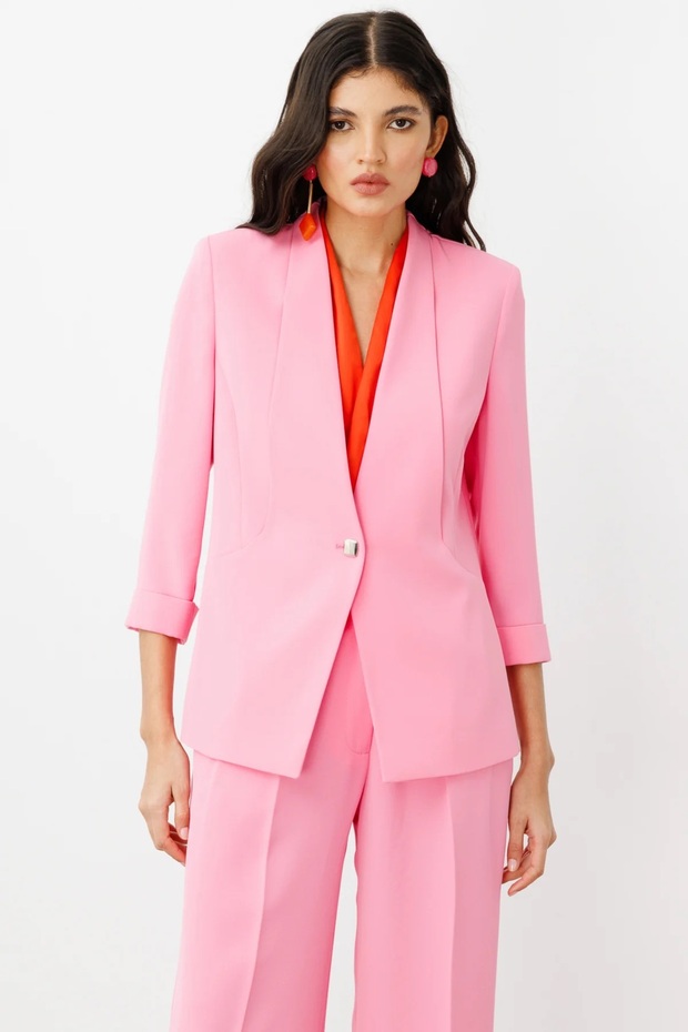 Tek Düğme Duble Kol Ceket - 2