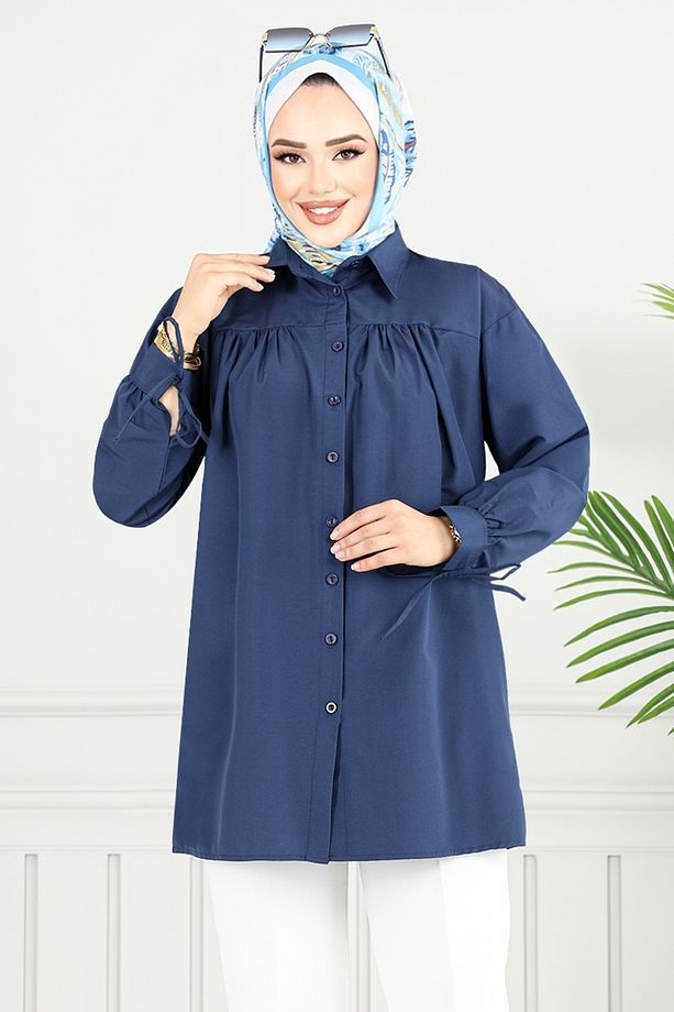 Önden Düğmeli Tunik 4101PM1063-M Laci - 4