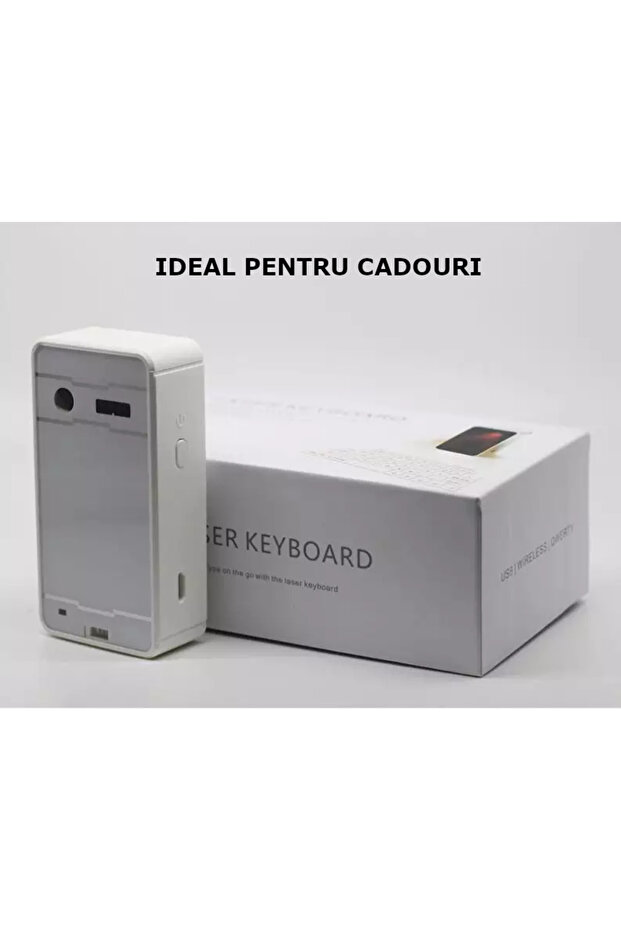 Portable Wireless Projection Laser Keyboard, Bluetooth & USB, Compatible iOS/Android/Windows, White - 9
