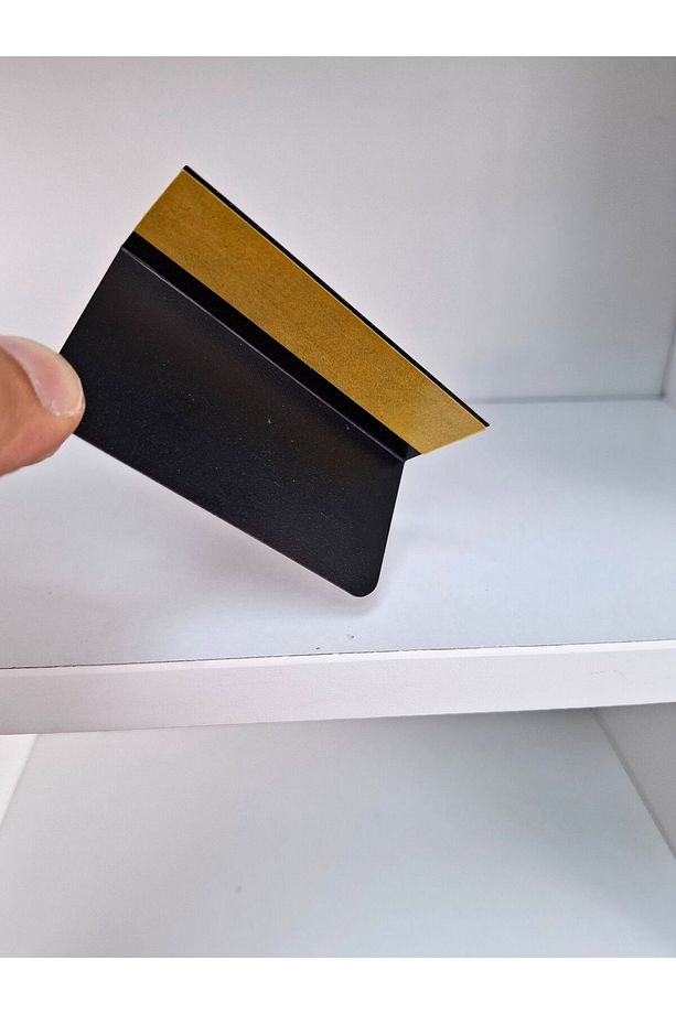 10 Ad PVC Karatahta Siyah Ürün Etiket 8x4 cm Yapışkanlı Raf Fiyat Etiketi Dik Yapışan isimlik - 3