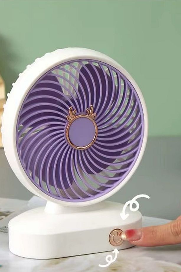 Mini Vantilatör Masaüstü Soğutucu Fan Şarjlı Pervane Taşınabilir Vantilatör - 2
