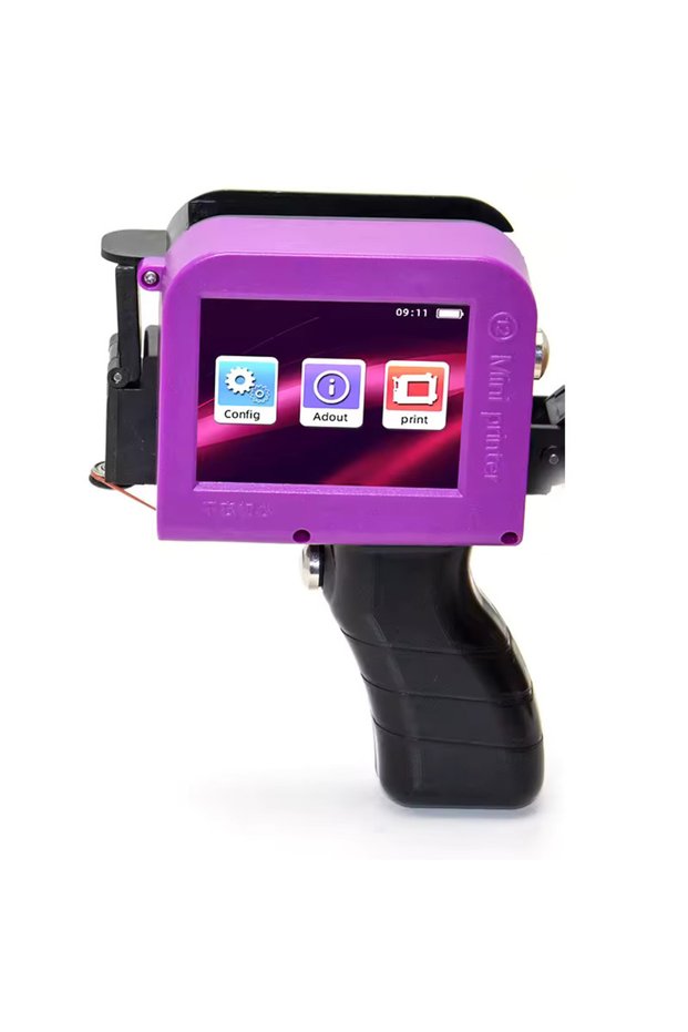 Portable Handheld Printer, Quick-Dry Ink, Touchscreen, Logo & QR Printing, Pink
