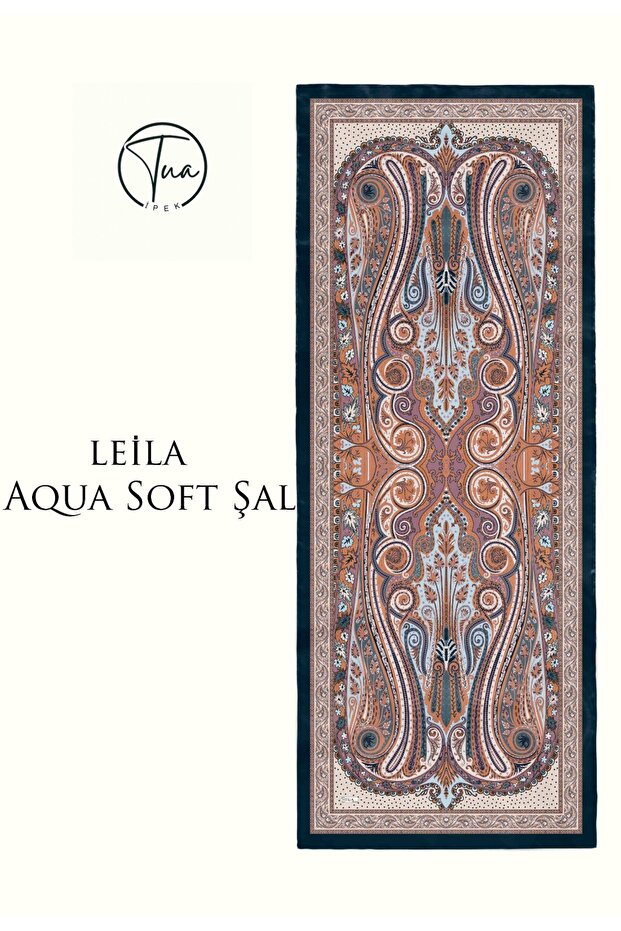 شال LEILA AQUA SOFT COTON - منقوش عرقيًا