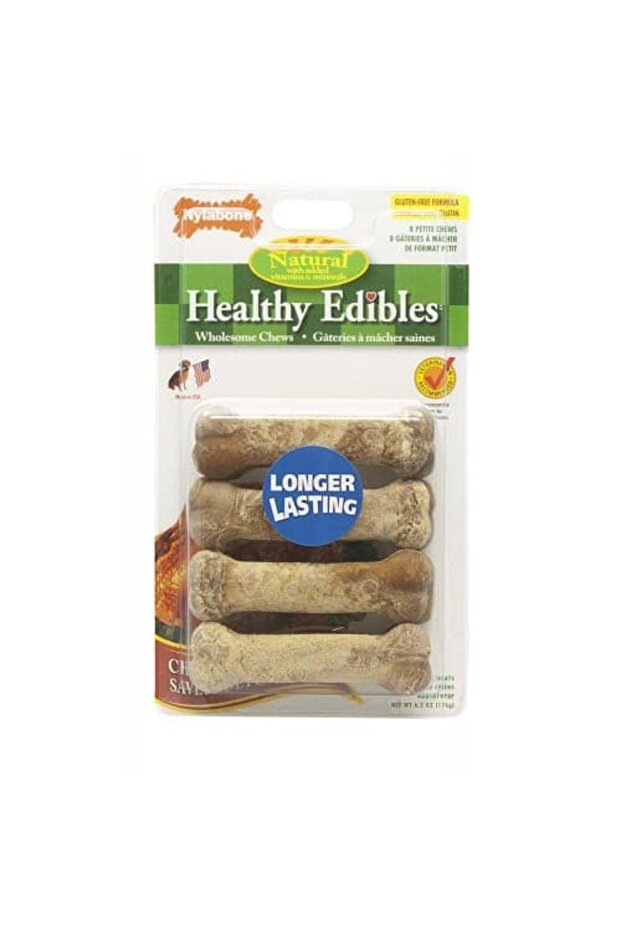 Healthy Edibles Longer Lasting Chicken 8Ct Card Petite Edible Treats