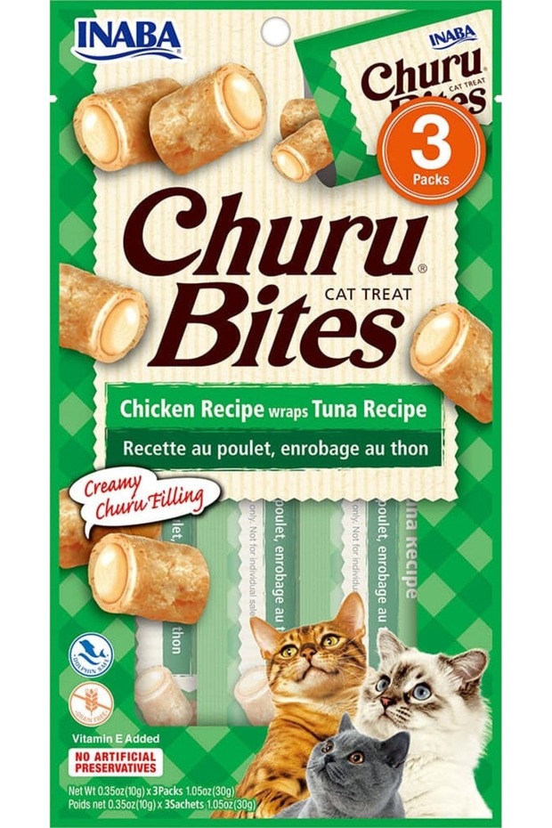 Inaba Churu Chicken Recipe Wraps Tuna Recipe 30g - 3 Pouches Per Pack