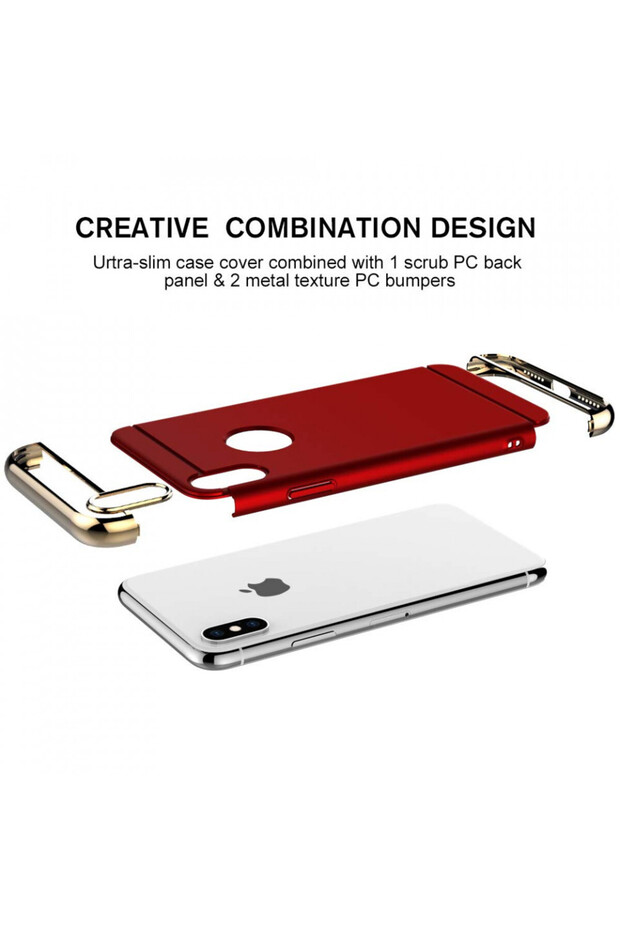Apple iPhone X case, 3in1 Red - 4