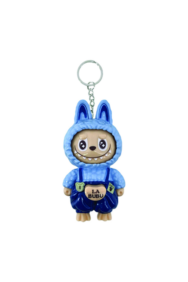 LA BUBU Plastic Bunny Keychain – Face-Changing Expressions | Small Size 10 cm
