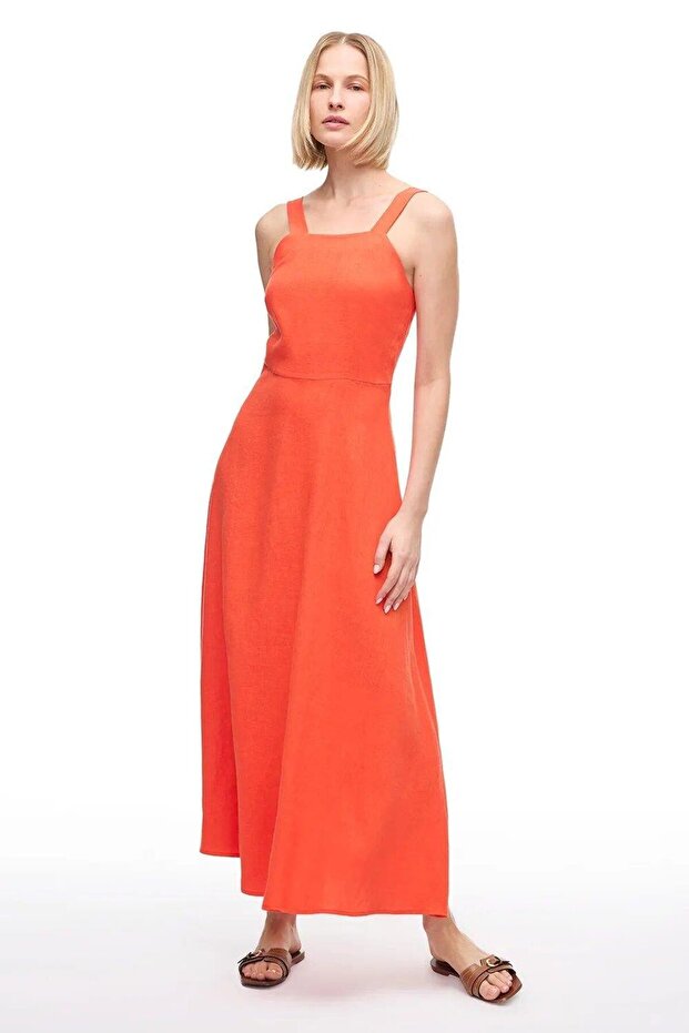 Holas Elbise 3865-Mercan - 1