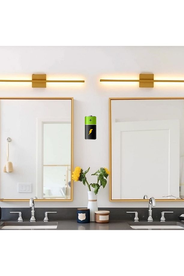 Modern Dekoratif Pilli Luxury Tasarım Kare Led Duvar Aplik 70 Cm Eskitme 1 Adet - 2