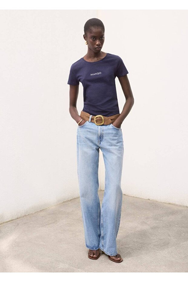 Pamuklu logolu tişört - 2